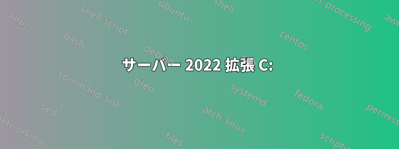 サーバー 2022 拡張 C: