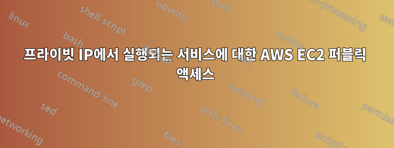 프라이빗 IP에서 실행되는 서비스에 대한 AWS EC2 퍼블릭 액세스