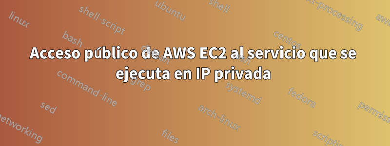 Acceso público de AWS EC2 al servicio que se ejecuta en IP privada