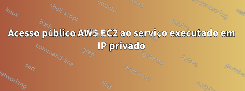 Acesso público AWS EC2 ao serviço executado em IP privado