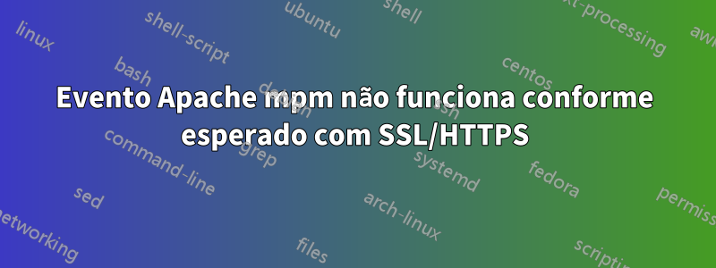 Evento Apache mpm não funciona conforme esperado com SSL/HTTPS