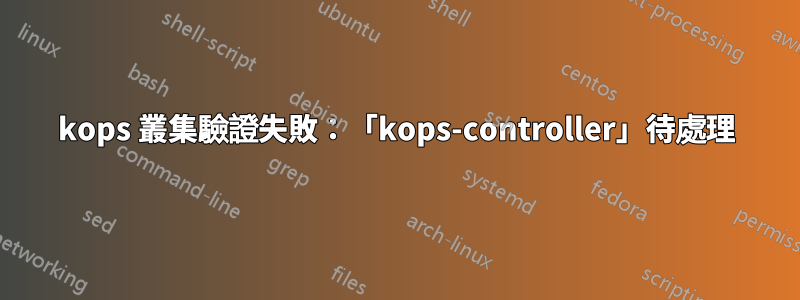 kops 叢集驗證失敗：「kops-controller」待處理