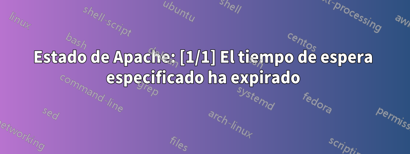 Estado de Apache: [1/1] El tiempo de espera especificado ha expirado