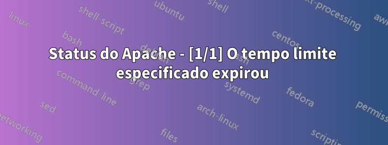Status do Apache - [1/1] O tempo limite especificado expirou