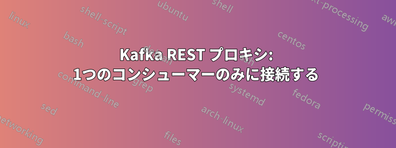 Kafka REST プロキシ: 1つのコンシューマーのみに接続する