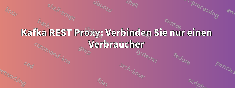 Kafka REST Proxy: Verbinden Sie nur einen Verbraucher