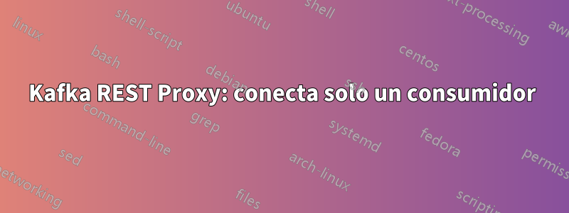 Kafka REST Proxy: conecta solo un consumidor