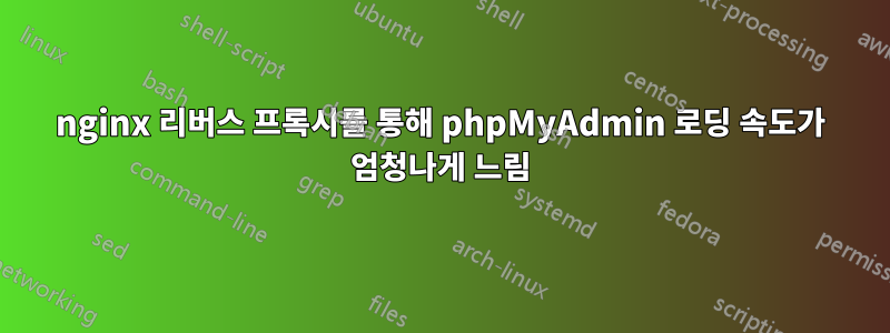 nginx 리버스 프록시를 통해 phpMyAdmin 로딩 속도가 엄청나게 느림