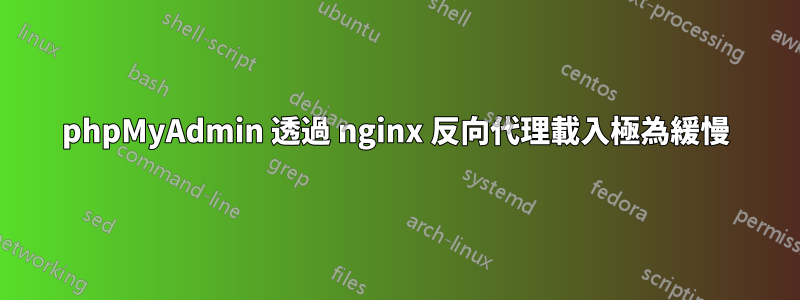 phpMyAdmin 透過 nginx 反向代理載入極為緩慢
