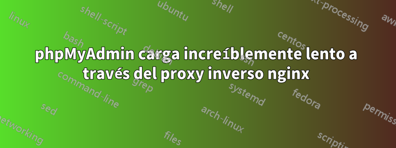 phpMyAdmin carga increíblemente lento a través del proxy inverso nginx