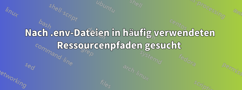 Nach .env-Dateien in häufig verwendeten Ressourcenpfaden gesucht 