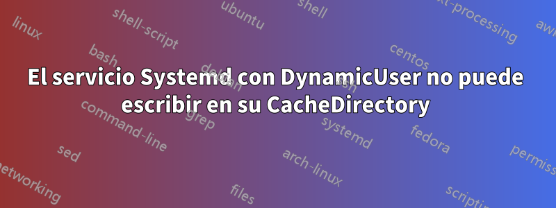El servicio Systemd con DynamicUser no puede escribir en su CacheDirectory