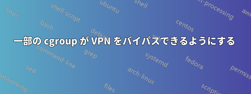 一部の cgroup が VPN をバイパスできるようにする