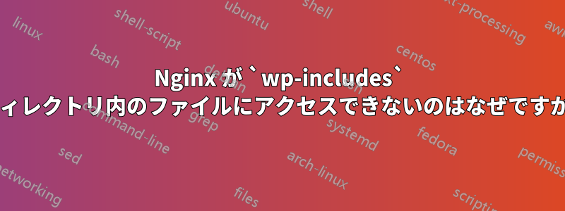 Nginx が `wp-includes` ディレクトリ内のファイルにアクセスできないのはなぜですか?