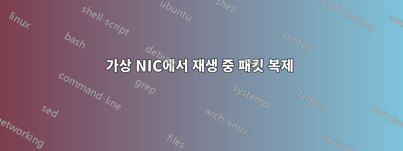 가상 NIC에서 재생 중 패킷 복제