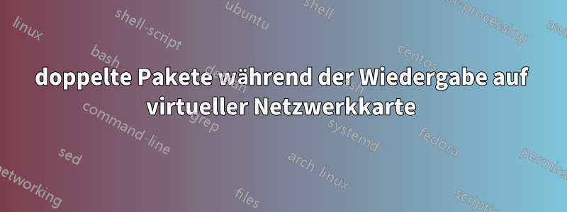 doppelte Pakete während der Wiedergabe auf virtueller Netzwerkkarte