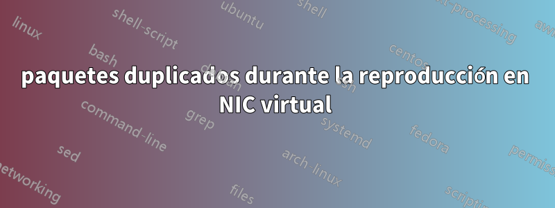 paquetes duplicados durante la reproducción en NIC virtual
