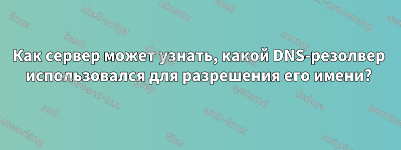Как сервер может узнать, какой DNS-резолвер использовался для разрешения его имени?