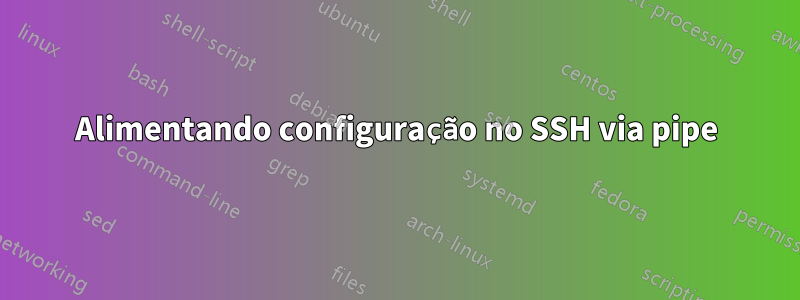 Alimentando configuração no SSH via pipe