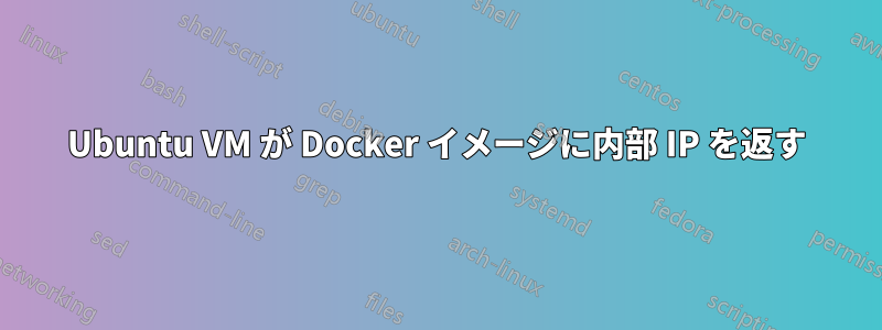 Ubuntu VM が Docker イメージに内部 IP を返す