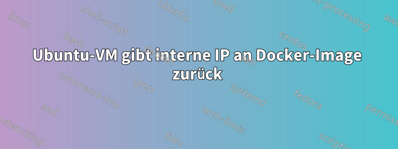 Ubuntu-VM gibt interne IP an Docker-Image zurück