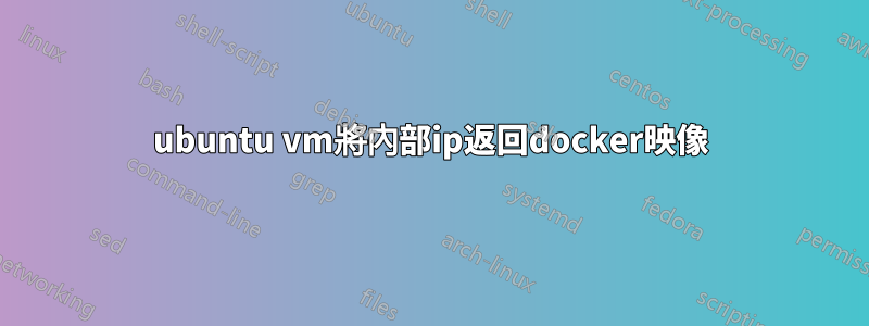 ubuntu vm將內部ip返回docker映像