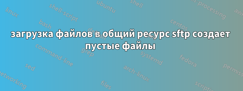 загрузка файлов в общий ресурс sftp создает пустые файлы
