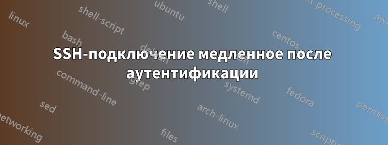SSH-подключение медленное после аутентификации