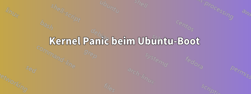 Kernel Panic beim Ubuntu-Boot