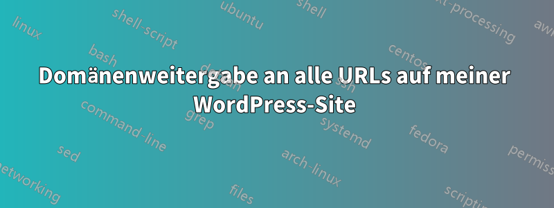 Domänenweitergabe an alle URLs auf meiner WordPress-Site