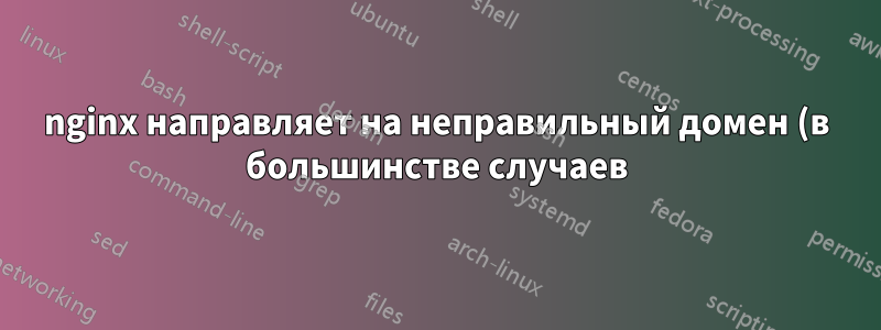 nginx направляет на неправильный домен (в большинстве случаев)
