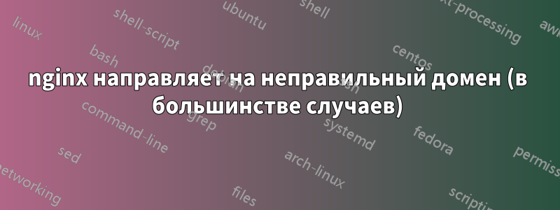 nginx направляет на неправильный домен (в большинстве случаев)