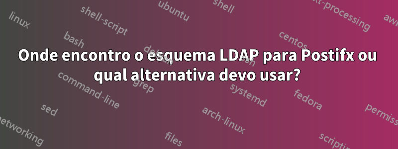 Onde encontro o esquema LDAP para Postifx ou qual alternativa devo usar?