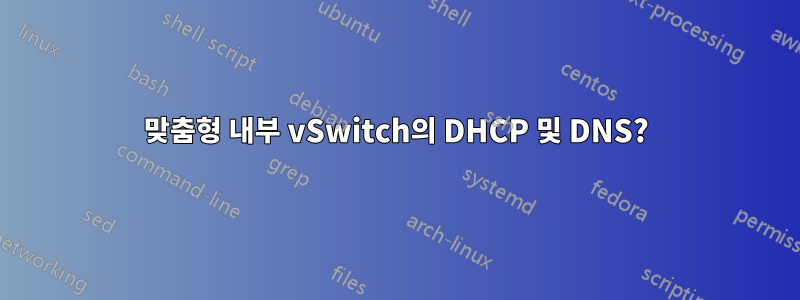 맞춤형 내부 vSwitch의 DHCP 및 DNS?