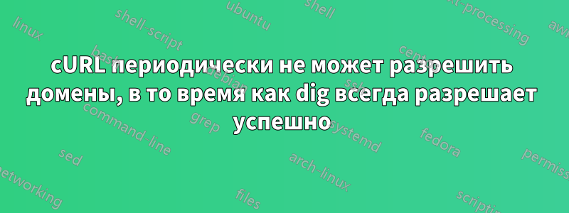cURL периодически не может разрешить домены, в то время как dig всегда разрешает успешно