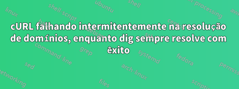 cURL falhando intermitentemente na resolução de domínios, enquanto dig sempre resolve com êxito