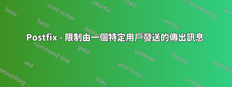 Postfix - 限制由一個特定用戶發送的傳出訊息