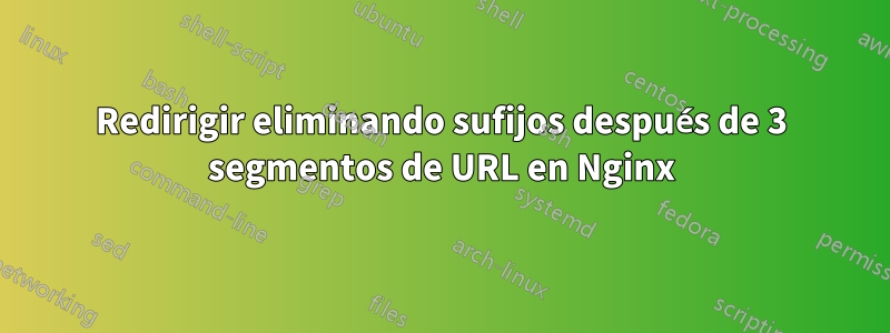 Redirigir eliminando sufijos después de 3 segmentos de URL en Nginx