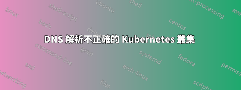 DNS 解析不正確的 Kubernetes 叢集