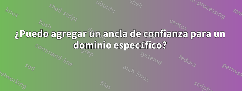 ¿Puedo agregar un ancla de confianza para un dominio específico?
