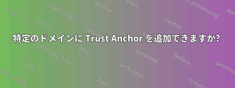 特定のドメインに Trust Anchor を追加できますか?