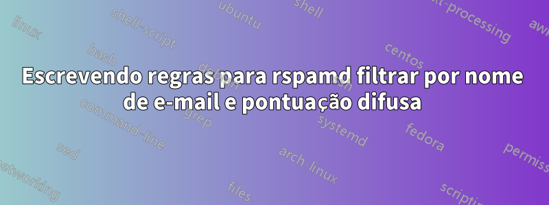 Escrevendo regras para rspamd filtrar por nome de e-mail e pontuação difusa