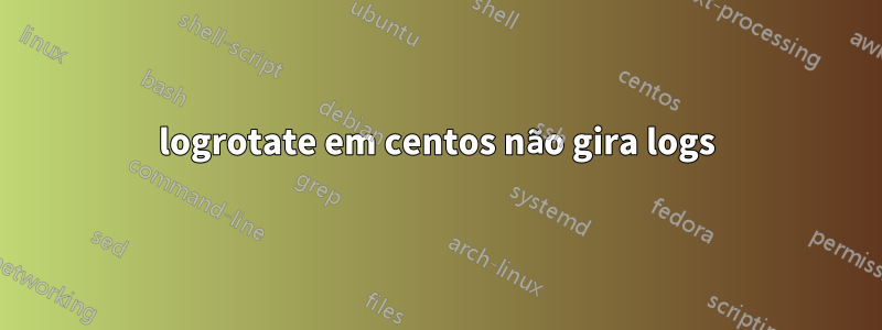logrotate em centos não gira logs