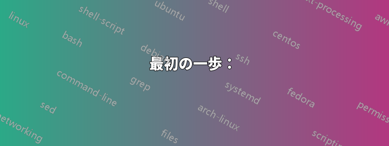 最初の一歩：