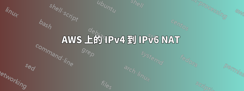 AWS 上的 IPv4 到 IPv6 NAT