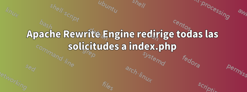 Apache Rewrite Engine redirige todas las solicitudes a index.php
