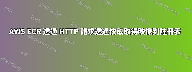 AWS ECR 透過 HTTP 請求透過快取取得映像到註冊表