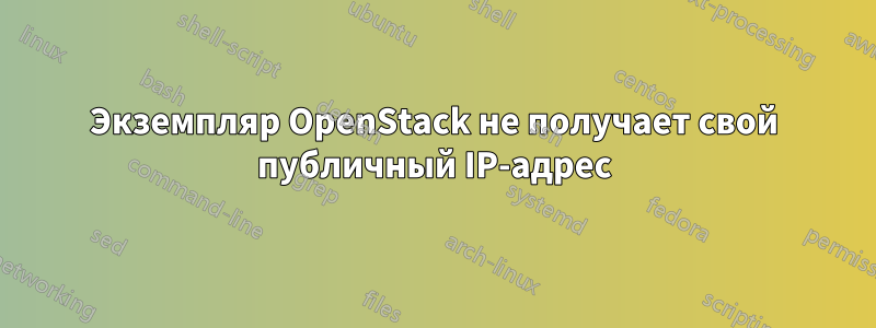 Экземпляр OpenStack не получает свой публичный IP-адрес