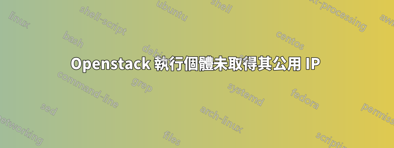 Openstack 執行個體未取得其公用 IP