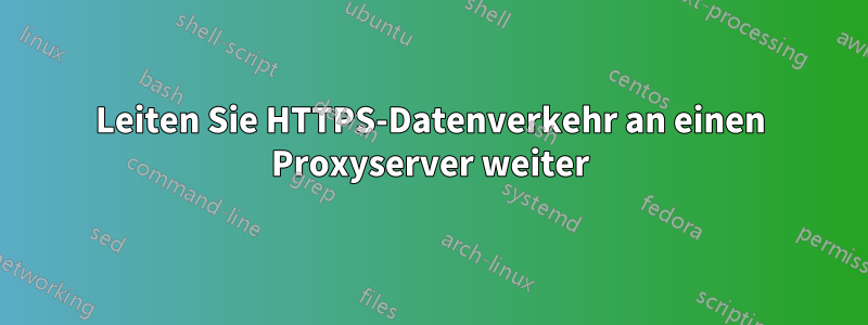 Leiten Sie HTTPS-Datenverkehr an einen Proxyserver weiter